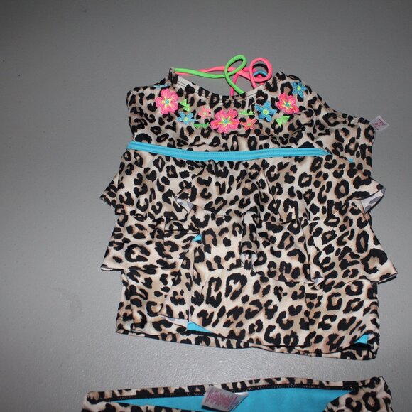 rown & Blue 2 Pcs  Justoce Tankini Swimsuit Size 10 - Picture 2 of 10